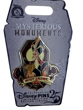 Disney Mysterious Monuments Wicked Sorcerer Pin - Black, Red, Gold